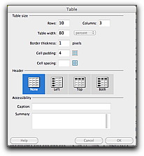 insert table